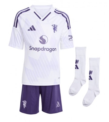 Manchester United Joshua Zirkzee #11 Udebanetrøje Børn 2025-26 Kortærmet (+ Korte bukser)